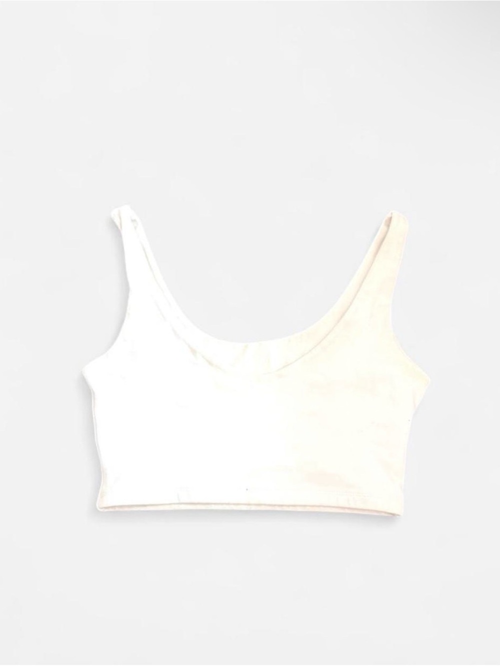 Brandy Melville White Scoop Neck Crop Camisole